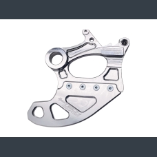 Rear brake disc guard for TM Racing 2T and 4T.